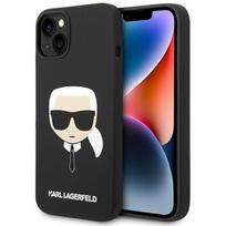 Karl Lagerfeld KLHCP14MSLKHBK iPhone 14 Plus 6.7 "kieta dėklas juodas / juodas silikoninis Karl'o galva