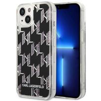 Karl Lagerfeld KLHCP14SLMNMK iPhone 14 6.1 "kietas dėklas juodas / juodas skysčio blizgesio monograma