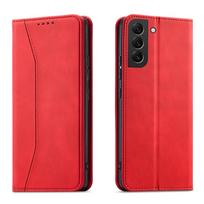 Magnet Fancy dėklas Samsung Galaxy S23+ flip cover piniginė stovas raudonas