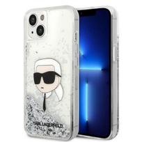 Karl Lagerfeld KLHCP14MLNKHCH iPhone 14 Plus 6.7" sidabrinis/sidabrinis kietasis dėklas Glitter Karl galva