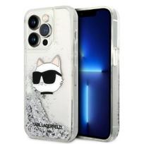 Karl Lagerfeld KLHCP14XLNHCS iPhone 14 Pro Max 6.7" sidabrinis/sidabrinis kietasis dėklas Glitter Choupette Head