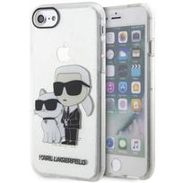 Karl Lagerfeld KLHCI8HNKCTGT iPhone 7/8/ SE 2020 / SE 2022 skaidrus kietas dėklas Gliter Karl&Choupette