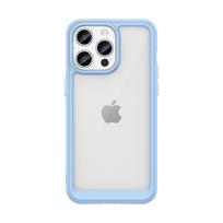 iPhone 15 Pro Max Outer Space sustiprinta dėklas su lanksčiu rėmu - Mėlynas