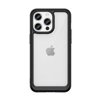 iPhone 15 Pro Max Outerspace sustiprinta dėklas su lanksčiu rėmu - Juodas