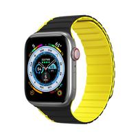Magnetinė Apple Watch SE, 9, 8, 7, 6, 5, 4, 3, 2, 1 (41, 40, 38 mm) Dux Ducis juosta (LD versija) - juoda ir geltona