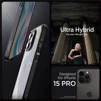 Spigen Crystal Hybrid iPhone 15 Pro dėklas - Juodas