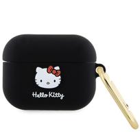 Hello Kitty Silikoninė 3D Katytės Galvos Dėklas AirPods Pro - juodas