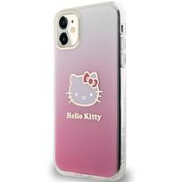 Hello Kitty IML Gradient Electrop Kitty galvos dėklas iPhone 11 / Xr - Rožinė