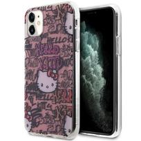 Hello Kitty IML Tags Graffiti dėklas iPhone 11 / Xr - rožinis