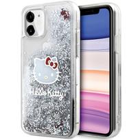Hello Kitty Skystųjų Blizgučių Žavesio Katytės Galvos Dėklas iPhone 11 / Xr - Sidabrinis