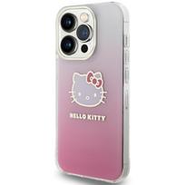 Hello Kitty IML Gradient Electrop Kitty Head dėklas iPhone 14 Pro Max - rožinė