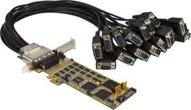 StarTech 16 Port PCI Express Seriell Karte - Low Profile - High Speed PCIe Seriell Karte mit 16 DB9 RS232 Ports | PEX16S550LP | 0065030868228