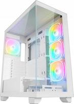 Rampage Hydra V1 PC Case 4x USB C/USB A ARGB Fan + Hub, White | HYDRAV1-WHITE | 8680096129599