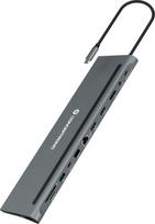 Conceptronic DONN17G 12-in-1 USB 3.2 Gen 1 docking station, HDMI, DP, card reader | DONN17G | 4015867229545