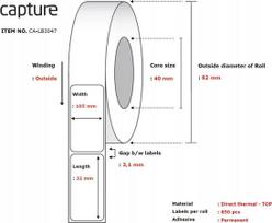 Capture Label 105x32, Core 40, | CA-LB3047 | 5706998986344