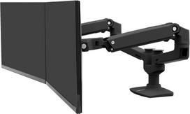 Ergotron LX Dual Side-by-Side Arm - Befestigungskit (Spannbefestigung für Tisch, Tischplattenbohrung, Stange, 2 Gelenkarme, T-Halterung) | 45-245-224 | 0698833073898