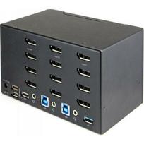 STARTECH.COM 2 Port Quad  DisplayPort KVM  - 4K 60Hz UHD HDR - DP 1.2 KVM Umschalter - Audio - Hotkey - TAA | SV231QDPU34K | 0065030881777