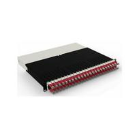 Patchbox patchbox.one Kabeleinzugssystem 8RU/STP (0,8 m) mit 24 Kassetten, Patchkabel Cat. 6a, U/FTP, PoE, Kabel rot | PONEX8STPRD | 4262427630628
