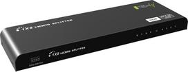 Techly 104851 HDMI 2.0 Splitter 1x8 4K 60Hz HDR EDID | 104851 | 8051128104851