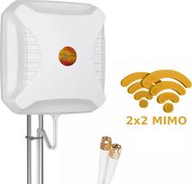 Poynting Antennas 5G/LTE Mast/Wand A-XPOL-0002-V3-01 weiß SMA (M) LoRa Helium 11dbi Flat-MIMO SMA 5 Meter Kabel | A-XPOL-0002-V3-01 | 6009880915750