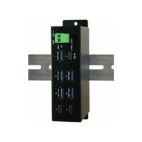 Exsys EXSYS EX-1196HMS 7-portowy USB 3.2 Gen1 HUB C-Buchse, ochrona przeciwprzepięciowa 15KV ESD | 4718359119620 | 4718359119620