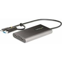 StarTech USB-C to Dual-HDMI Adapter, USB-C or A to 2x HDMI, 4K 60Hz, 100W PD Pass-Through, 1ft (30cm) | 109B-USBC-HDMI | 0065030894579