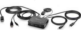 Przełącznik StarTech Cable KVM 2-Port USB A+C DP  4K | C2-D46-UAC-CBL-KVM | 0065030899338