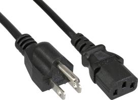 Kabel zasilający InLine 40pcs. pack Bulk-Pack ® Power Cable Power Plug USA to 3 Pin IEC C13 connector 18 AWG 1.8m | B-16652U | 4043718290123