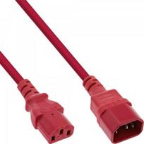 Kabel zasilający InLine 55pcs. Bulk-Pack InLine® Power cable extension, C13 to C14, red, 1m | B-16501R | 4043718315918