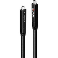 LINDY 15m USB 3.2 Gen 2 & DP 1.4 Typ C Hybridkabel | 43399 | 4002888433990