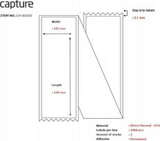 Capture Label 105x220, Core Fanfold | CA-LB3045 | 5706998986320