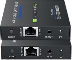 Techly 364187 HDMI Extender over twisted pair Cat6/6a/7, 4K 60Hz, Zero Latecy, IR, up to 70m | 364187 | 8059018364187