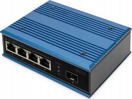 Digitus Digitus 4-portowy przełącznik sieciowy Fast Ethernet PoE, przemysłowy, niezarządzany, 1 łącze SFP | DN-651131 | 4016032485483