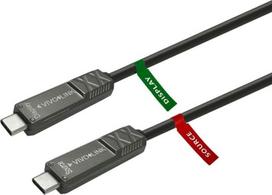 Vivolink PROUSBCMM15OP USB Cable 15 M USB 3.2 Gen 2 (3.1 Gen 2) USB C Black (PROUSBCMM15OP) | USB-C to USB-C Cable 15m for | 5715063158166