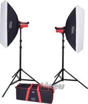 Zestaw studyjny Aurora Zestaw światła błyskowego Aurora Orion 800 kit 4 (2 lampy, softboxy, statywy) | 8809386074818 | 8809386074818