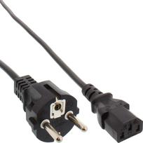 Kabel zasilający InLine 35pcs. Bulk-Pack ® Power Cable niemiecki 3 Pin IEC C13 H05VV-F 3x0.75mm² black 1.8m | B-16651 | 4043718290130