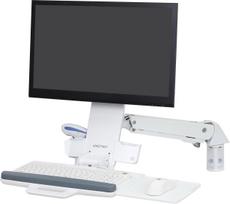 ERGOTRON StyleView Sit-Stand Combo Arm weiss fuer LCD bis 61cm 24 Zoll und Tastatur max 13,2kg VESA 75x75 100x100mm | 45-266-216 | 0698833047349