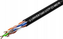 Lanview Lanview LVN122151 kabel sieciowy Black 305 m Cat6 U/UTP (UTP) | LVN122151 | 5704174522508