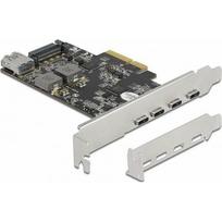 Delock DeLOCK PCI Express x4 card for 4 x USB Type-C + 1 x USB Type-A - SuperSpeed ??USB 10Gbps - low profile form factor, USB controller 90059 | 90059 | 4043619900596