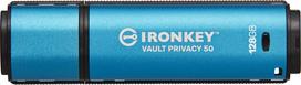 Kingston 128GB IronKey Vault Privacy50 Encrypted USB Flash Drive Metal USB 3.2 | IKVP50/128GB | 0740617329131