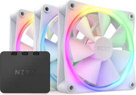 NZXT F120 RGB 120mm White - 3-Fan Set + Controller | RF-R12TF-W1 | 5060301699971