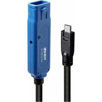 Kabel USB Lindy USB-C - USB-A 8 m Black-niebieski (43381) | 43381 | 4002888433815