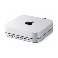 Satechi Stand & Hub do Mac Mini/Studio | 1x USB-C 3.2 | 1x USB-A 3.2 | 2x USB-A 3.0 | 3,5mm jack | port micro/SD | NVMe/M.2 SATA SSD | ST-GMMSHS | 810086361052