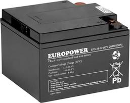Europower Akumulator AGM EUROPOWER serii EPS 12V 28Ah (Żywotność 8-12 lat) | 5902367800406 | 5902367800406