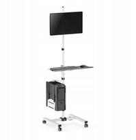 Maclean CPU monitor cart stand on wheels, MC-793 W | MC-793 W | 5902211137719