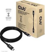 Club 3D Club3D Kabel USB4 Gen3x2 Type-C Oboustranný kabel 8K60Hz, Data 40Gbps, PD 240W(48V/5A) EPR M/M 2m | CAC-1578 | 8719214472573