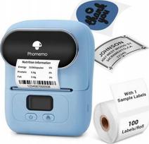 Phomemo Phomemo M110 Drukarka Termiczna Bluetooth 20-50mm Do Etykiet Samoprzylepnych Naklejek Zdjęć Notatek Grafik / Blue | SB8086 | 5904647818446