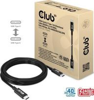 Club 3D Club3D Kabel USB4 Gen3x2 Typ C 8K60Hz UHD Power Delivery 240W, (M/M), 300cm | CAC-1579 | 8719214472856