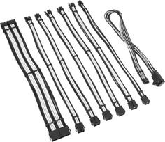 Kolink Kolink Core Pro Braided Cable Extension Kit 12V-2x6 Type 2 - Jet Black/Brilliant White | COREPRO-EK-12VT2-BWH | 5999094005709