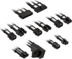 Kolink Core Pro Braided Cable Extension Kit 12V-2x6 Type 1 - Jet Black/Brilliant White | COREPRO-EK-12VT1-BWH | 5999094005693